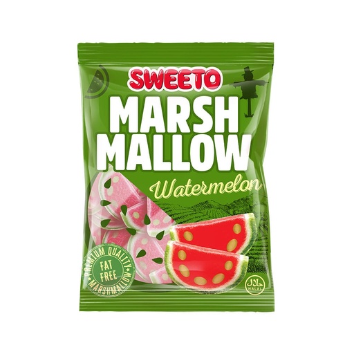 [SWMWT140GX12] SWEETO WATERMELON MARSHMALLOW 140G x 12 BAGS