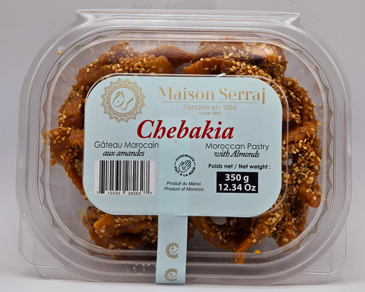 [GMMSCH350gx8] MAISON SERRAJ - Gâteaux Marocains CHEBAKIA 350 g