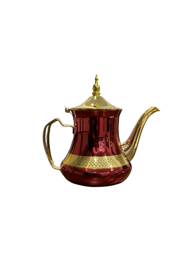[THIHVCRD1.2L] HEVICHU Théière Marocaine en Inox Rouge Doré 1.2L