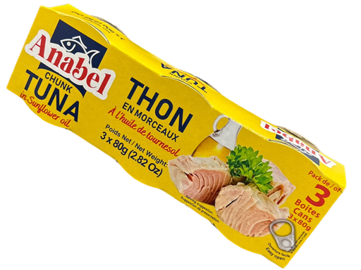 [ANTHHT80GX3] ANABEL Thon à l'Huile de Tournesol (Pack 3)