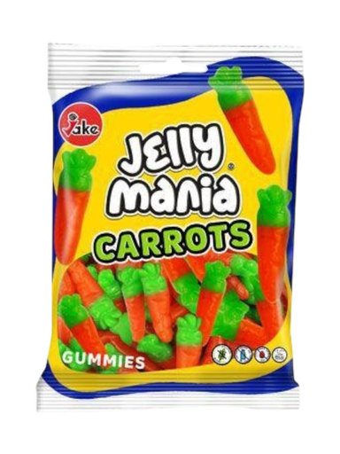 [JKJMCR100g] JAKE - Jelly Mania CARROT / CAROTTE Gomme HALAL 100G x 18