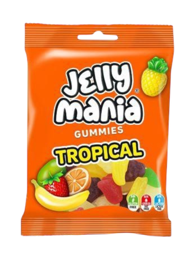 [JKJMTRP100g] JAKE - Jelly Mania TROPICAL / TROPICAL Gomme HALAL 100G x 18