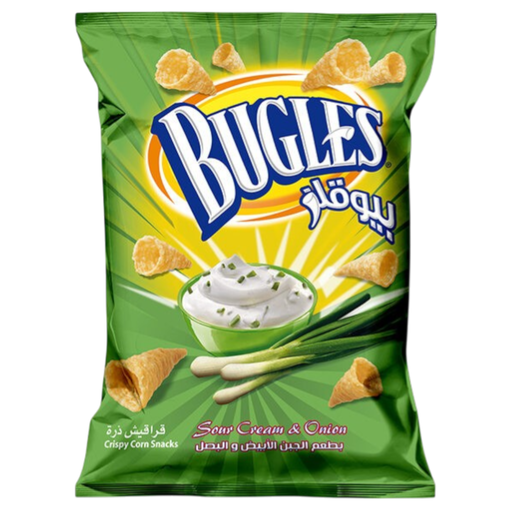 [MHCBGCRSR120G] MAHBOUL BUGLES Maïs soufflé CRÈME SURE & OIGNON 120g x 10