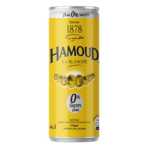 [BGHBZ24CL] Boisson gazeuse HAMOUD BLANC 0% sucre Cannettes  24 CL